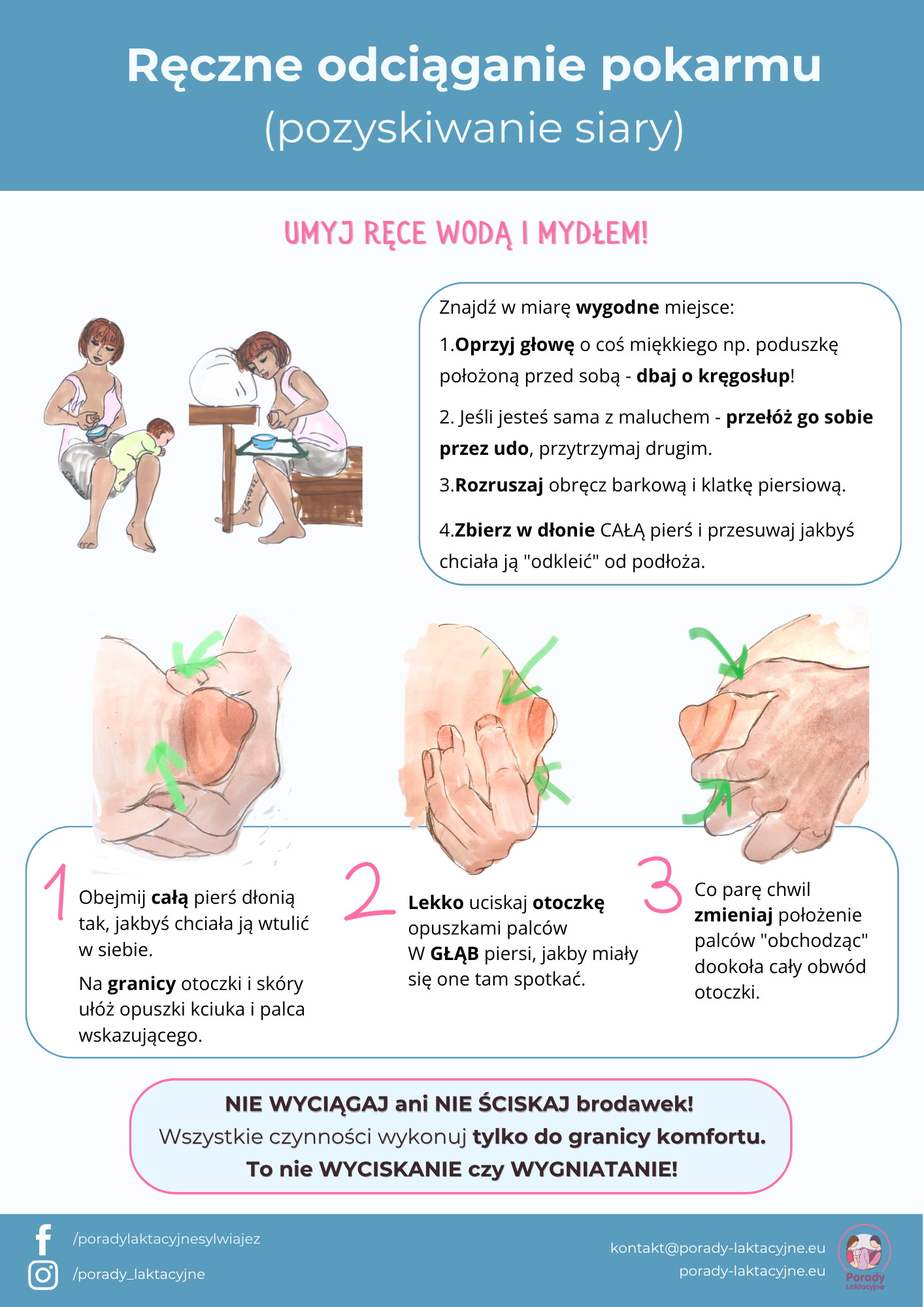 plakat laktacyjny - ręczne odciąganie pokarmu - obrazek 2